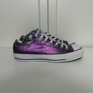 Converse ctas low Purple Shimmer glitter